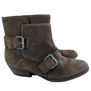 Nine West vintage America Vasabady ankle booties 10.5 brown suede western boots